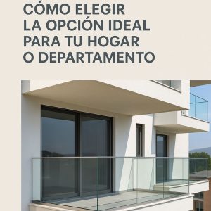 Baranda de vidrio templado en balcón de departamento moderno en Chile, con vista despejada y diseño minimalista.